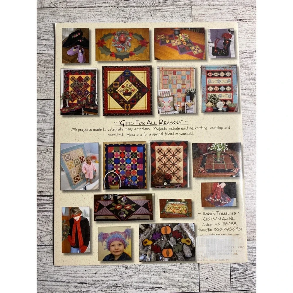 Gifts for All Reasons Heather Mulder Peterson 2005 Quilt Knit Craft Book 23 Proj